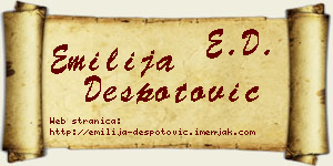 Emilija Despotović vizit kartica